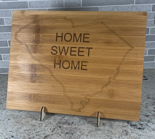 HOME SWEET HOME STATE - 9"X12" BAMBOO CUTTING BOARD